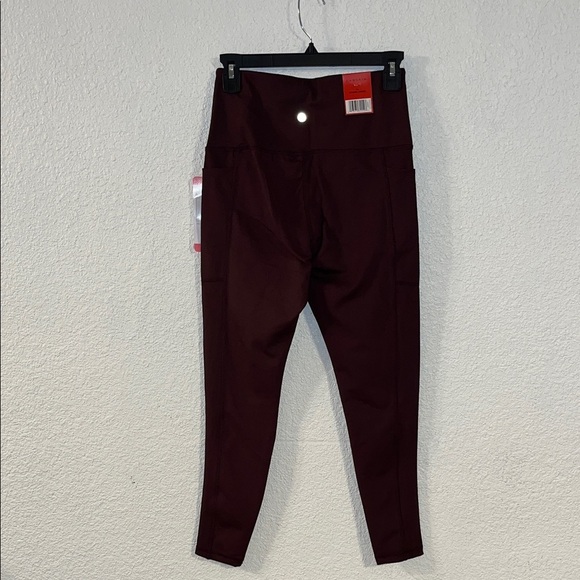 Danskin Burgundy High-Waisted Leggings - Picture 6 of 13